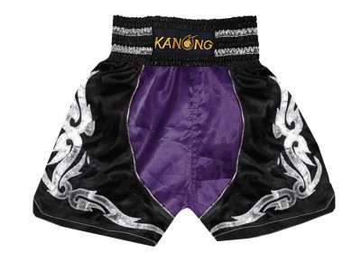 Boxing Trunks : KNBSH-202-Purple-Black